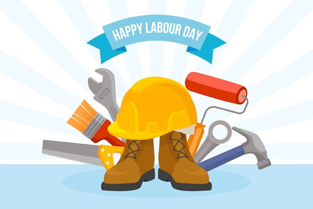 Free Vector flat labour day background