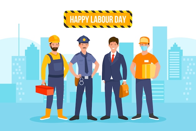 Free Vector flat labour day background