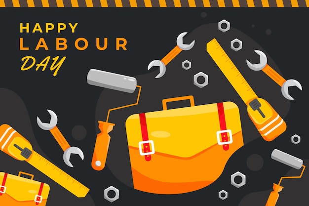 Free Vector flat labour day background