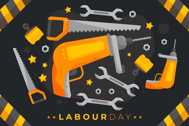 Free Vector flat labour day background