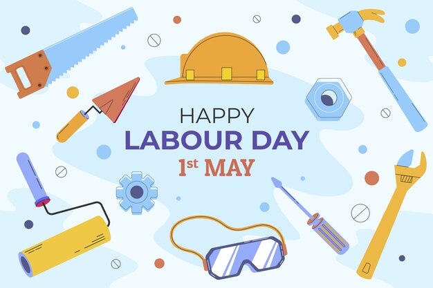 Flat labour day background