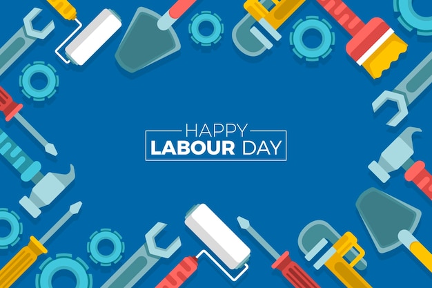 Flat labour day background