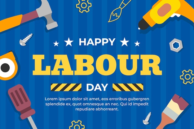 Flat labour day background