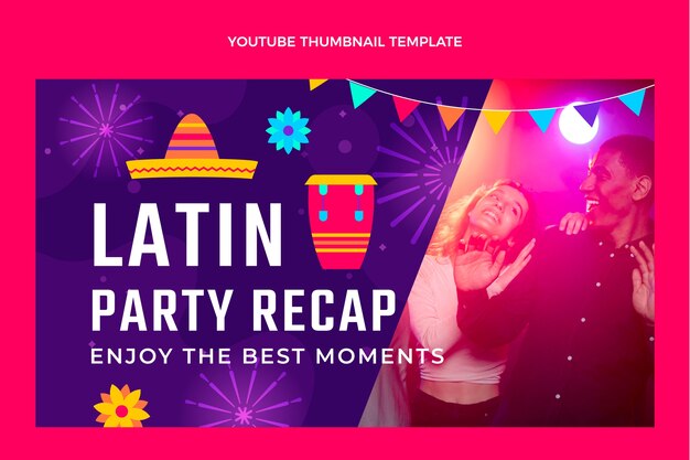 Flat latin dance party youtube thumbnail