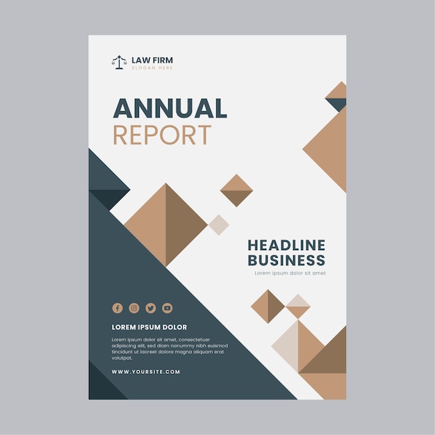 Flat law firm annual report template