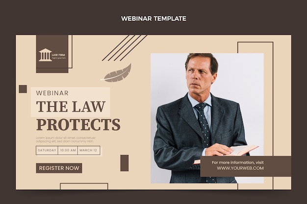 Flat law firm webinar template