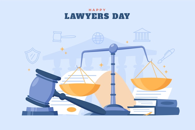 Free Vector flat lawyers day background