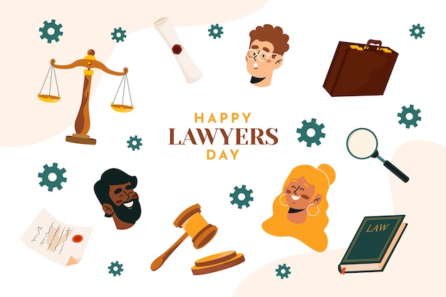 Flat lawyers day background