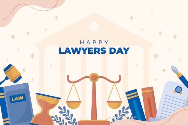 Flat lawyers day background