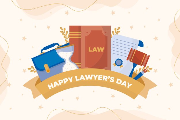 Flat lawyers day background