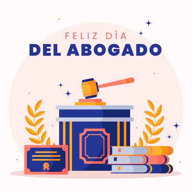 Free Vector flat lawyers day illustration in spanish