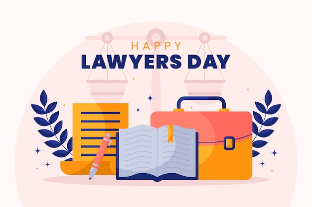 Free Vector flat lawyers day illustration