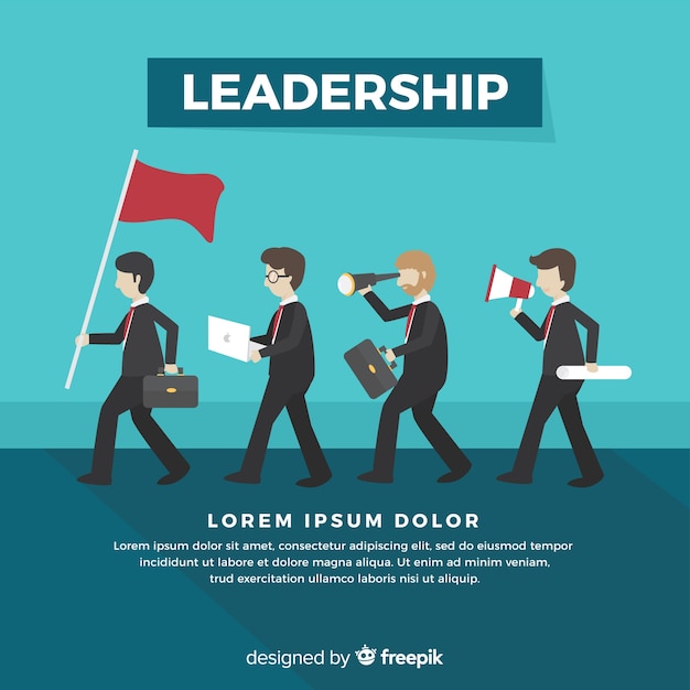 Free Vector flat leadership background