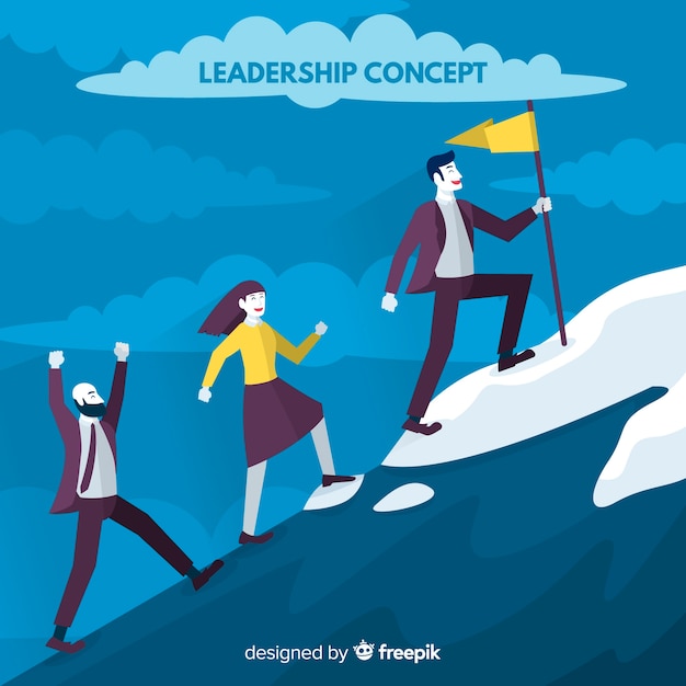 Free Vector flat leadership background