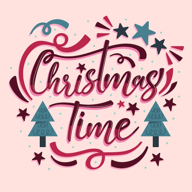 Flat lettering for christmas season