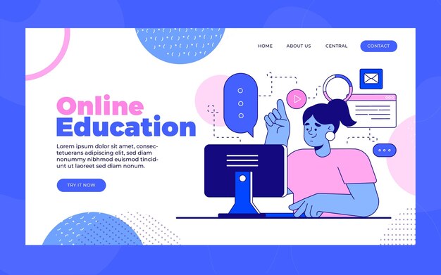 Flat linear online learning landing page