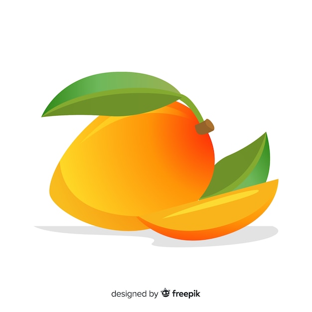 Flat mango illustration