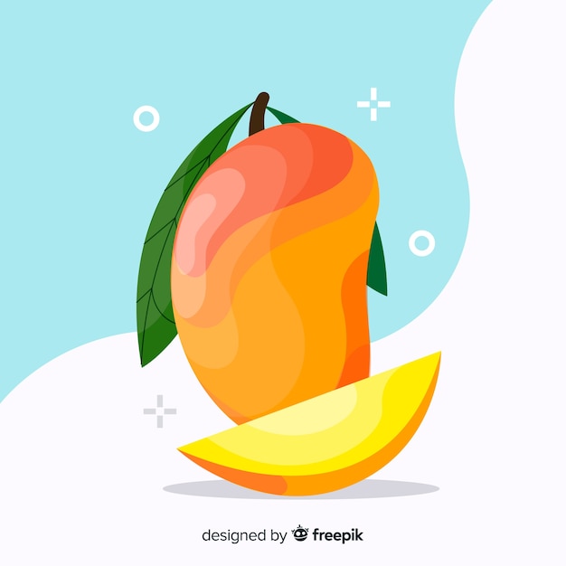 Flat mango illustration