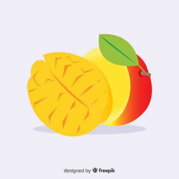 Flat mango illustration