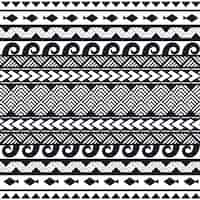 Free vector flat maori tattoo pattern