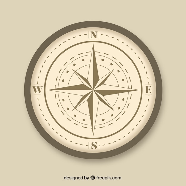 Free vector flat map compass background