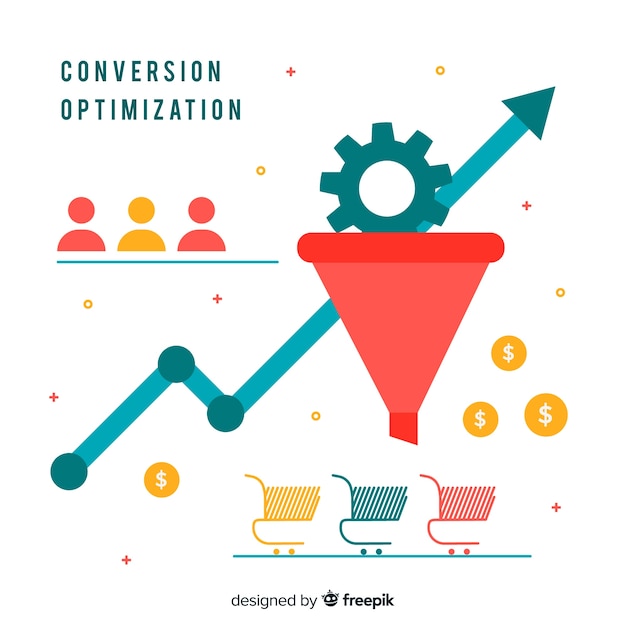 Flat marketing optimization background