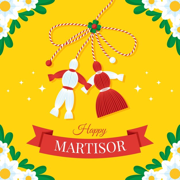 Flat martisor illustration