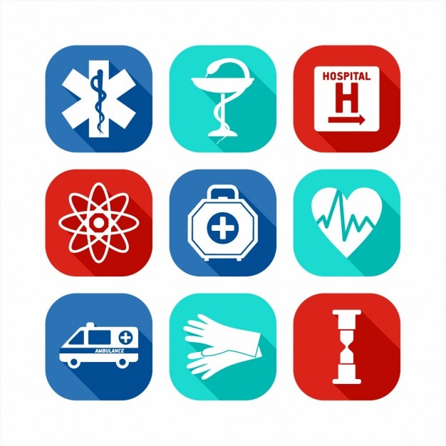 Flat Medical icon set