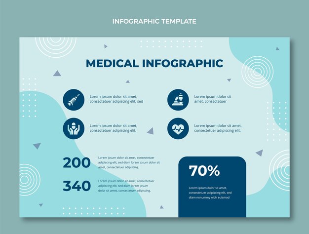 Flat medical infographic