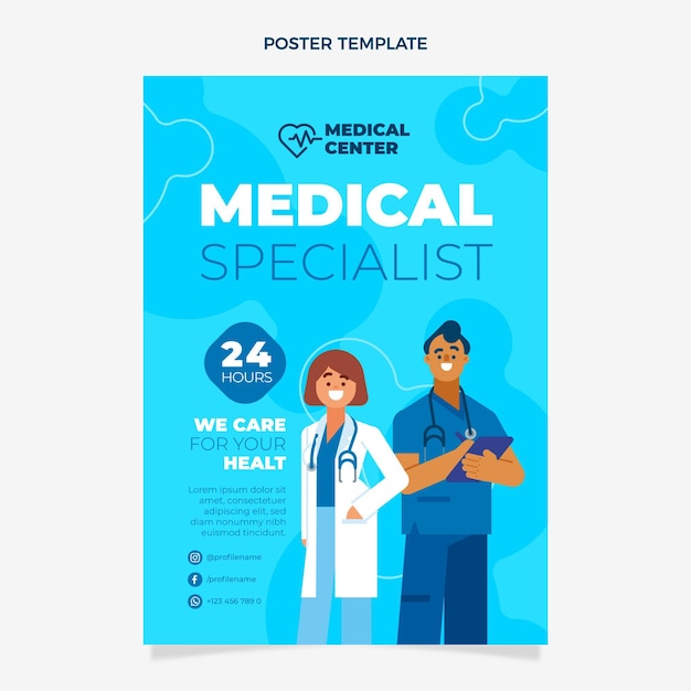 Flat medical poster