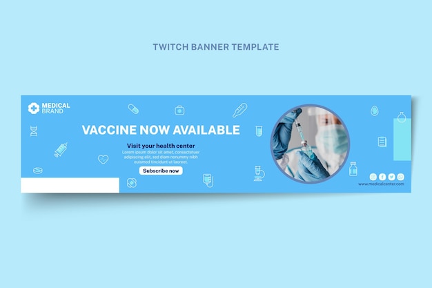 Flat medical twitch banner