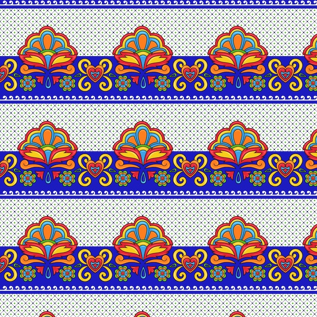 Free Vector flat mexican talavera pattern design