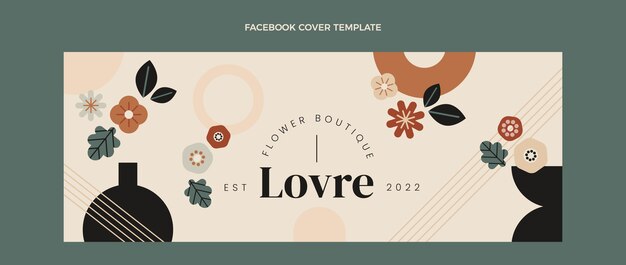 Flat minimal boutique facebook cover