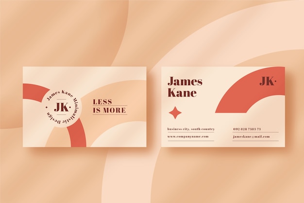 Free Vector flat minimal horizontal business card template