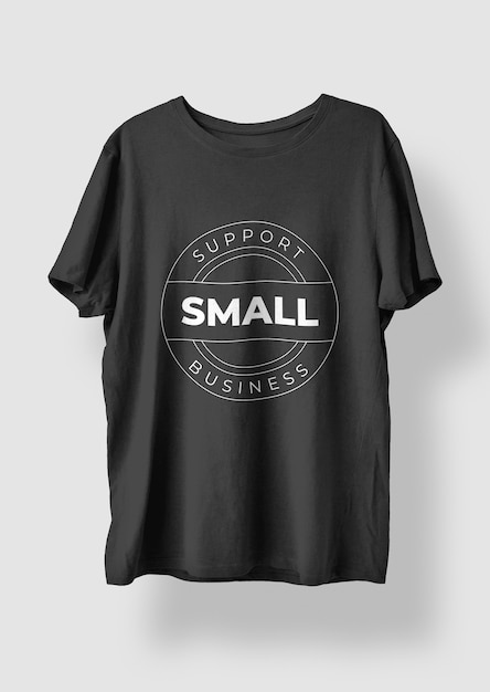 Free Vector flat minimalist support small business t-shirt