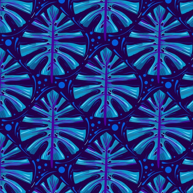 Flat monstera pattern