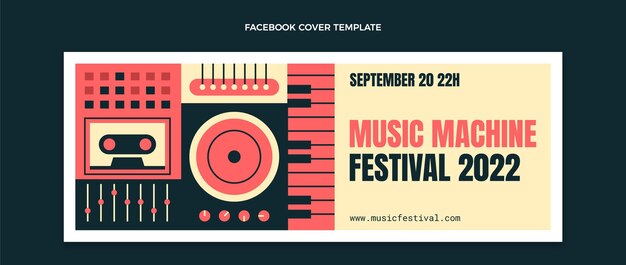 Flat mosaic music festival facebook cover