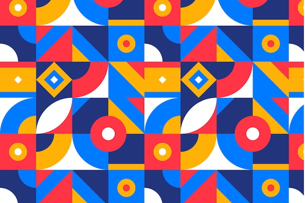 Flat mosaic pattern design