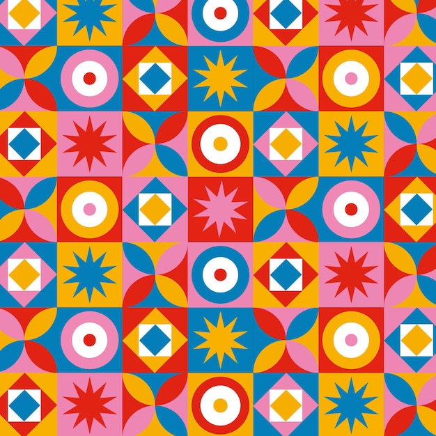 Free Vector flat mosaic pattern design