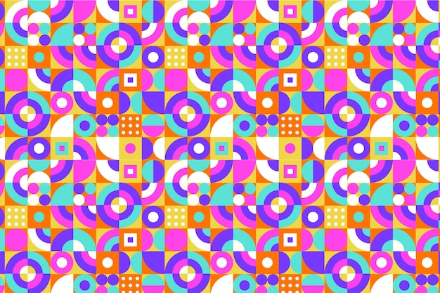 Flat mosaic pattern design