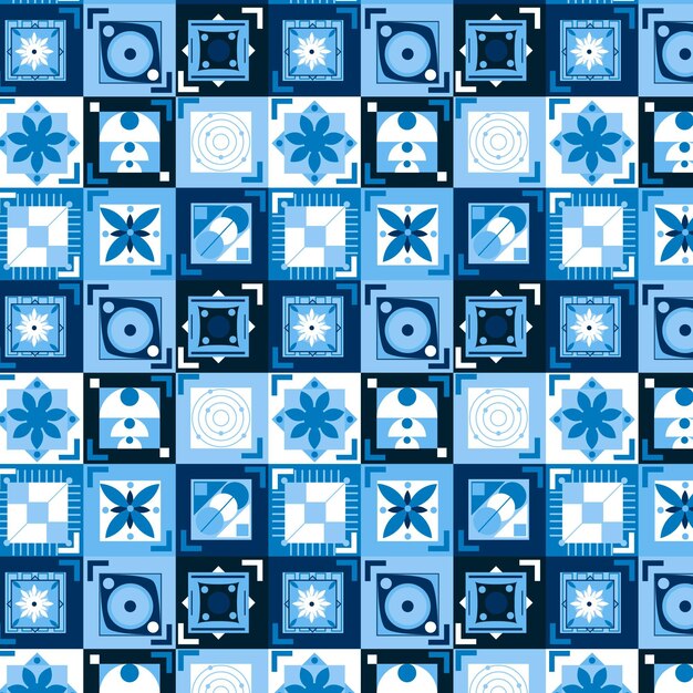 Flat mosaic pattern design