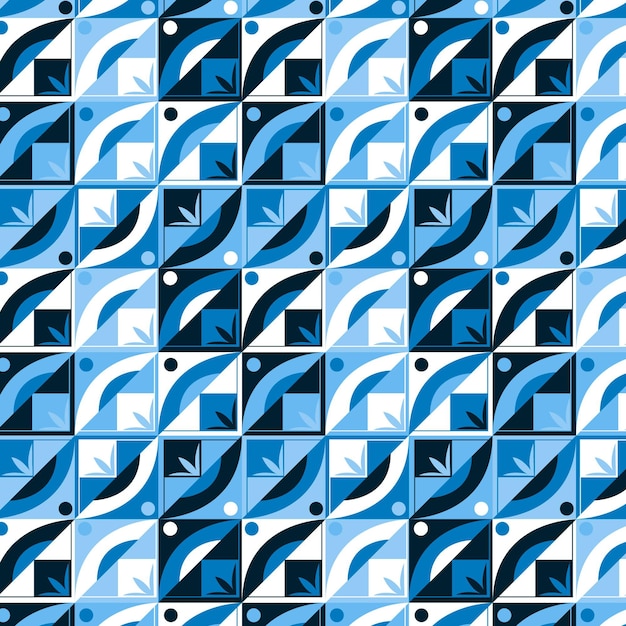 Flat mosaic pattern design