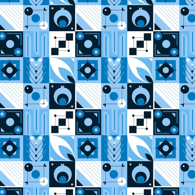 Flat mosaic pattern design