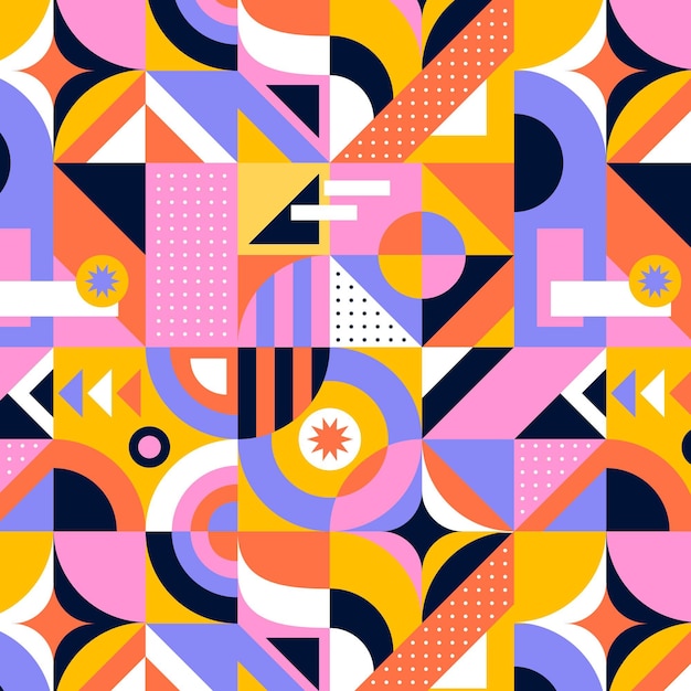 Free Vector flat mosaic pattern design