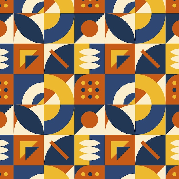 Flat mosaic pattern