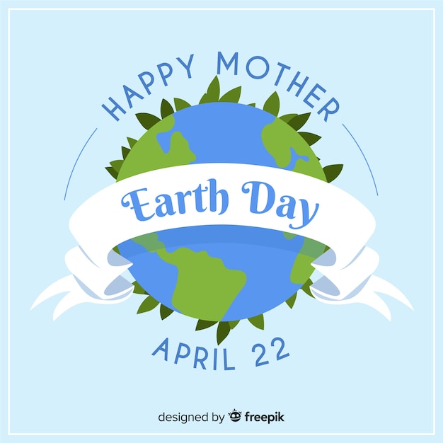 Flat mother earth day background