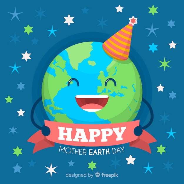 Free vector flat mother earth day background