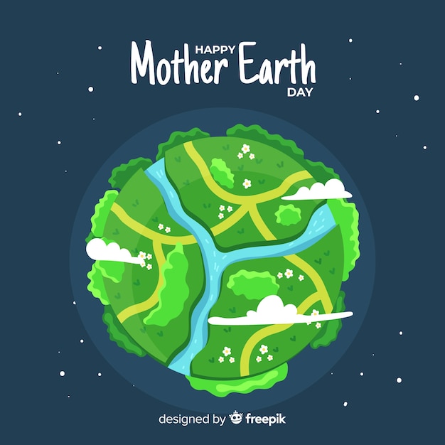 Free Vector flat mother earth day background