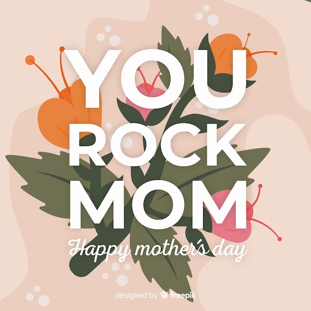 Flat mother's day background