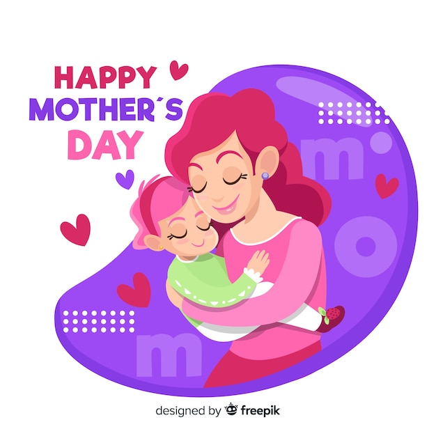 Flat mother's day background